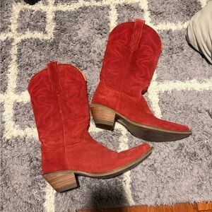 Dingo Red Suede cowboy western Boots